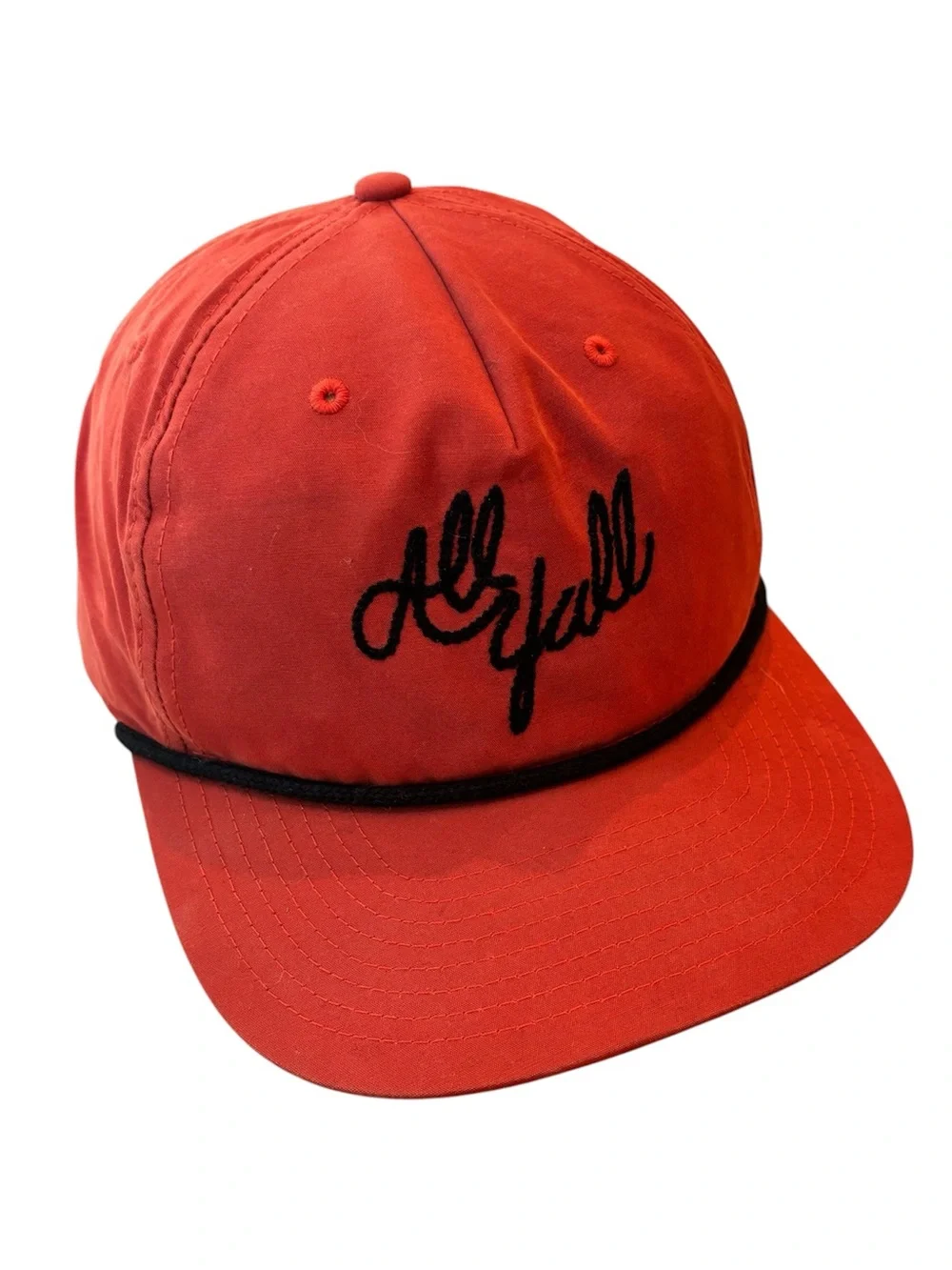 Trucker Hat All Y’all Orange Retro Chain Stitch Embroidered OS
